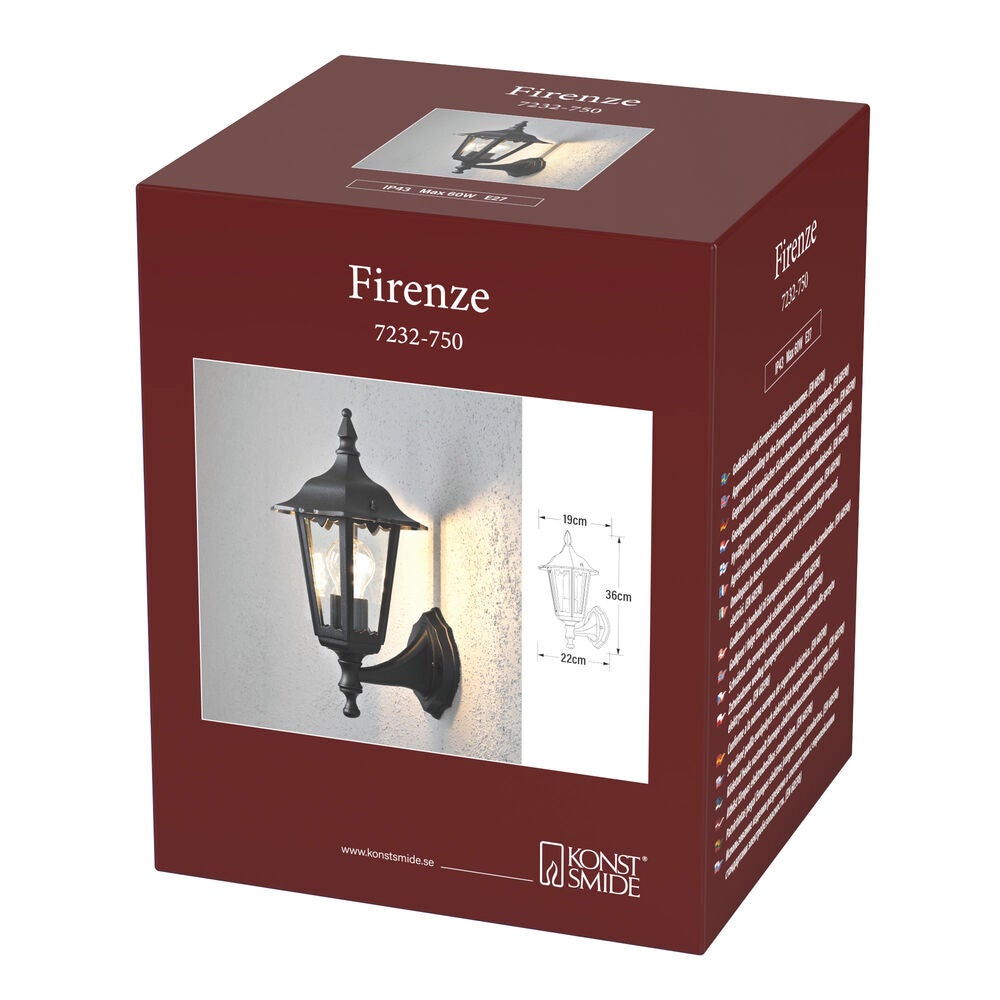 Firenze Up Light Matt Black