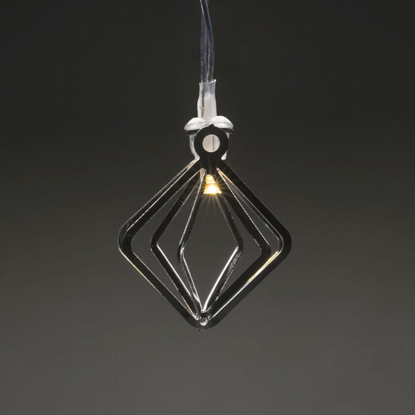 LED Dekolichterkette, silberfa