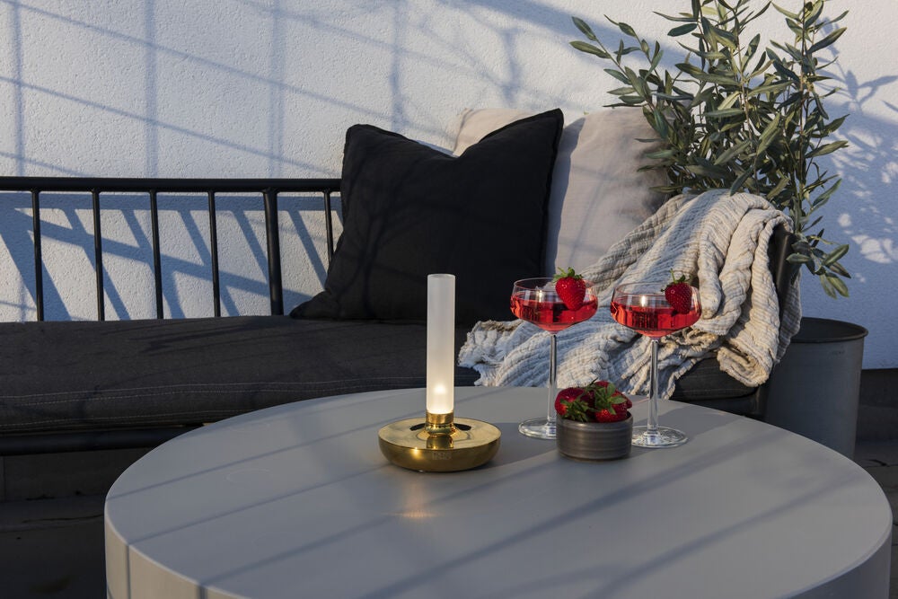 Biarritz bordslampa silver USB