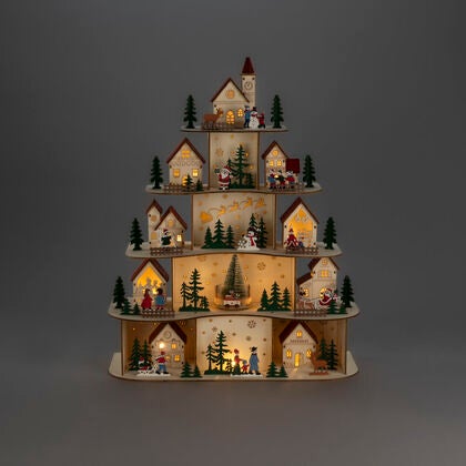 Xmas Dorf LED, B/O & Usb