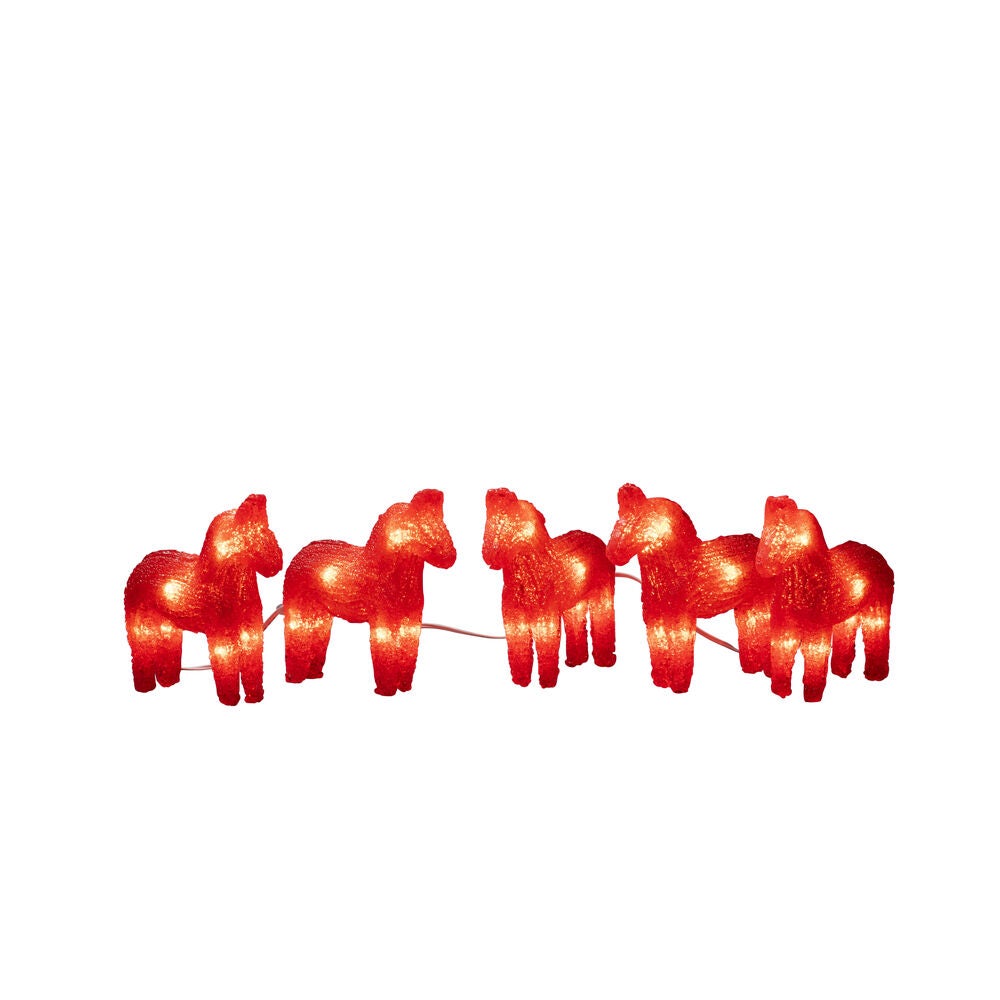 Hästar akryl 5st 40 LED