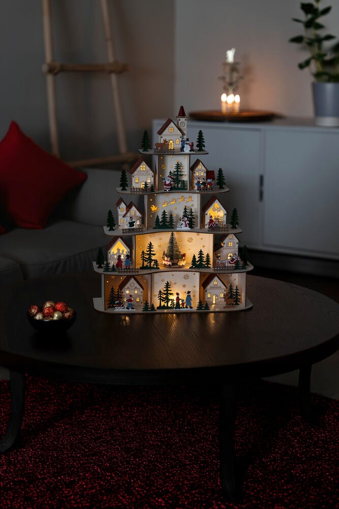 Xmas Dorf LED, B/O & Usb