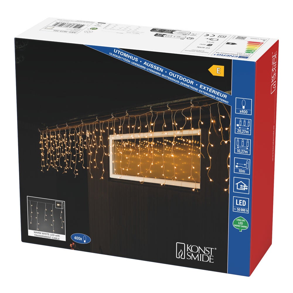 Icicle lightset 400 cherry LED