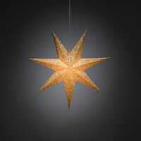 Pappersstjärna vit/guld 60cm
