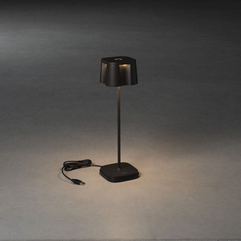 Nice bordslampa svart USB