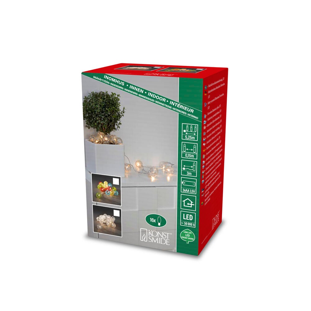 LED Dekokette, bunte Aluminium