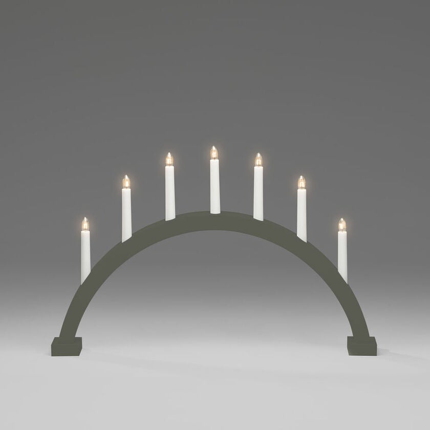 Holzleuchter, braun gebeizt