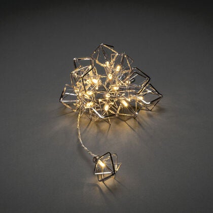 LED Dekolichterkette, silberfa