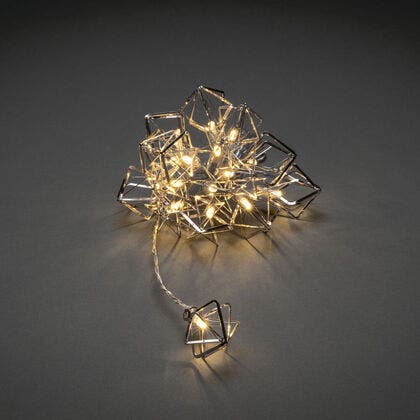 LED Dekolichterkette, silberfa