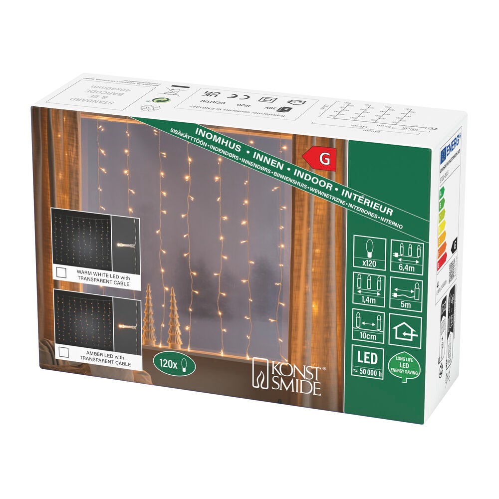 Curtain 140x120cm w.wh LED
