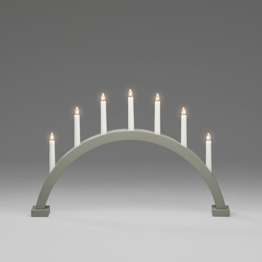 LED Holzl. mattgrau / gruener