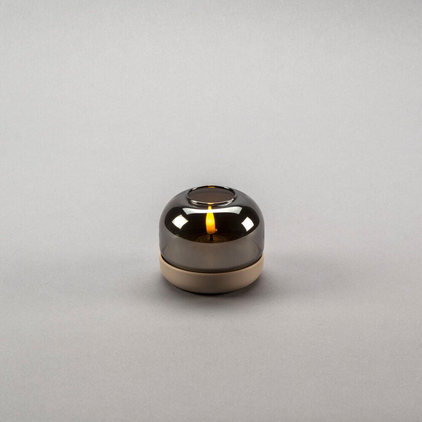 Ljus med glasdekoration LED