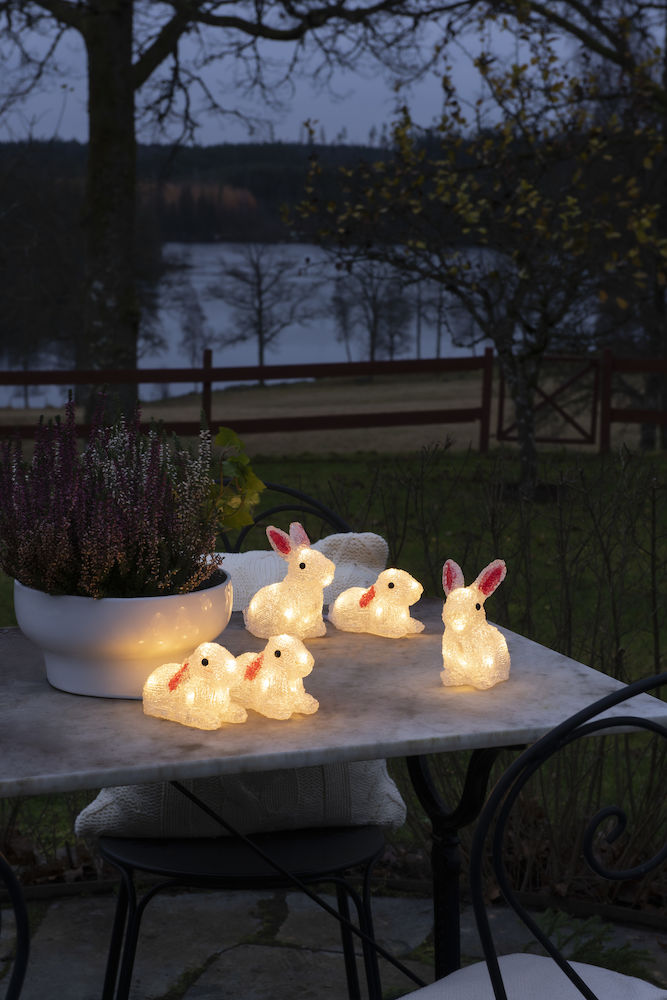 Rabbits LED 5pcs/set, Acrylic