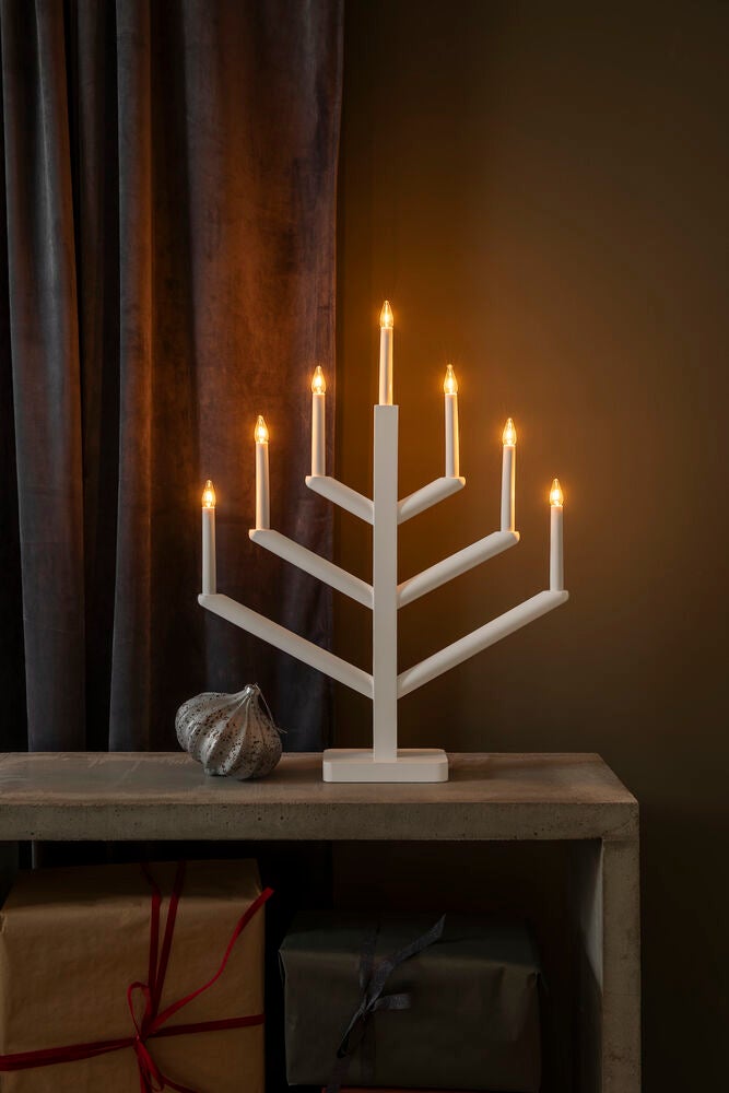 Holzleuchter Holz 7 Lampen Grü