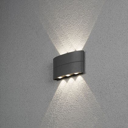 Chieri vägglykta 8W LED mgrå