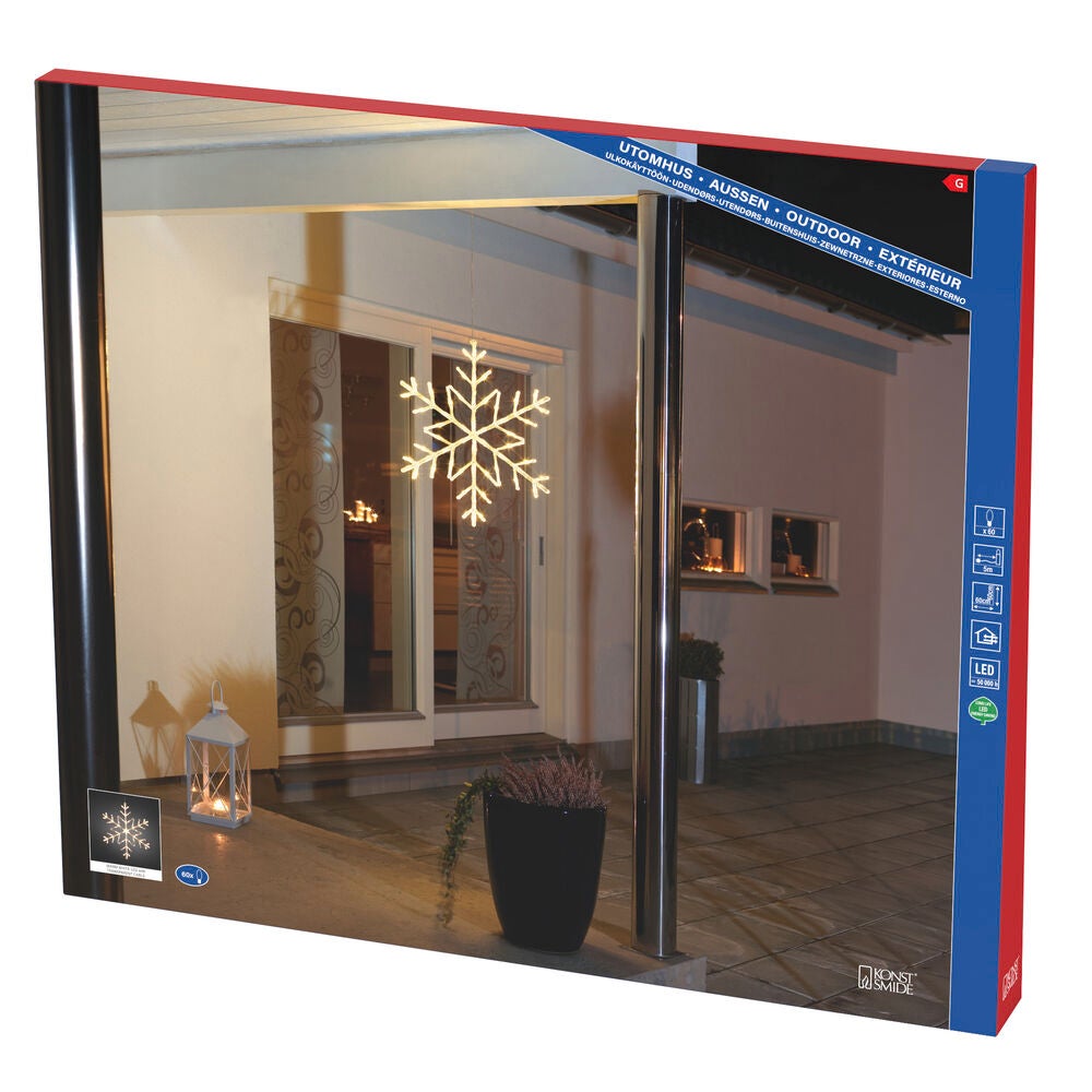 Snöflinga 60cm 60 varmvita LED