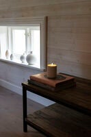 B/O cement candle light LED