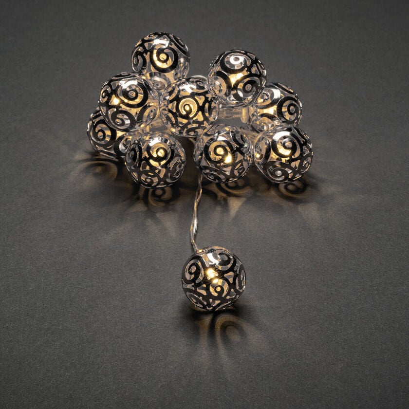 LED Dekolichterkette, silberfa