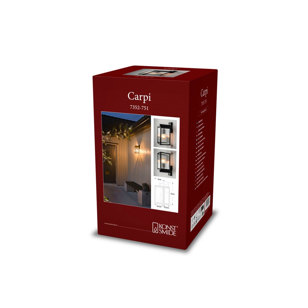 Carpi wall E27 bl. Up/down str