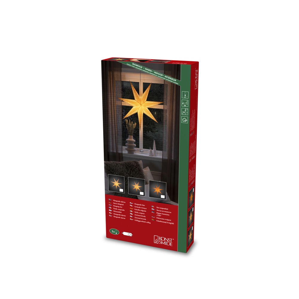 Papierstern, braun, 78cm, 7P