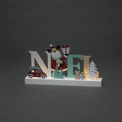B/O Siluett Noël trä 4 LED