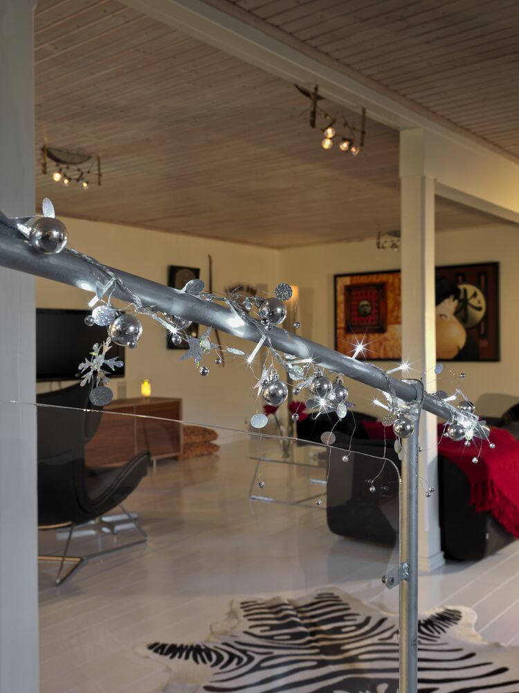 Light set 20 LED silver deco