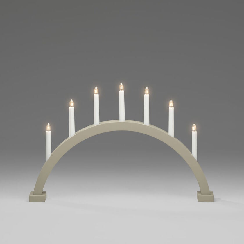 Holzleuchter, braun gebeizt