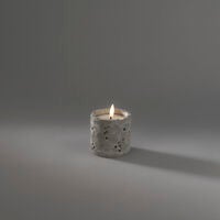B/O cement candle light LED