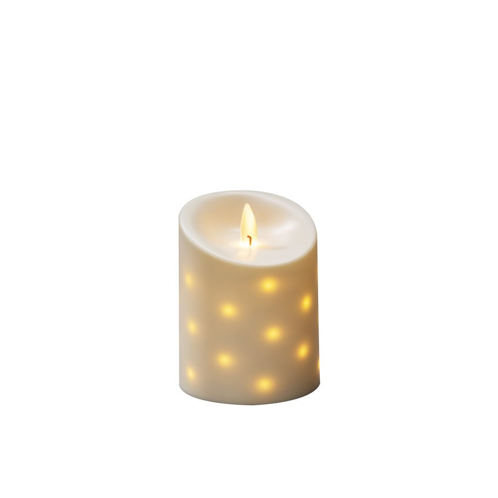B/O candle LED 10,5x13,7cm
