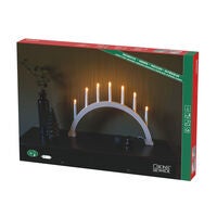 Ljusstake båge 7 ljus vitbets