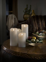 Vaxljus 7,6x12,7cm LED vit