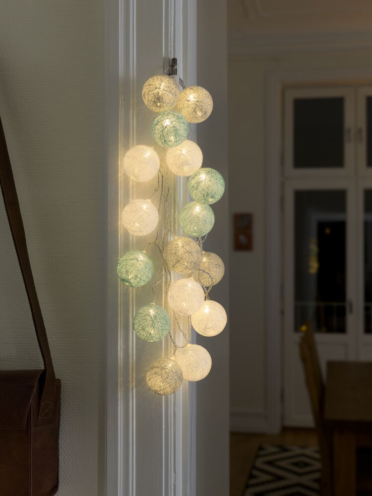 LED Dekolichterkette, hellblau