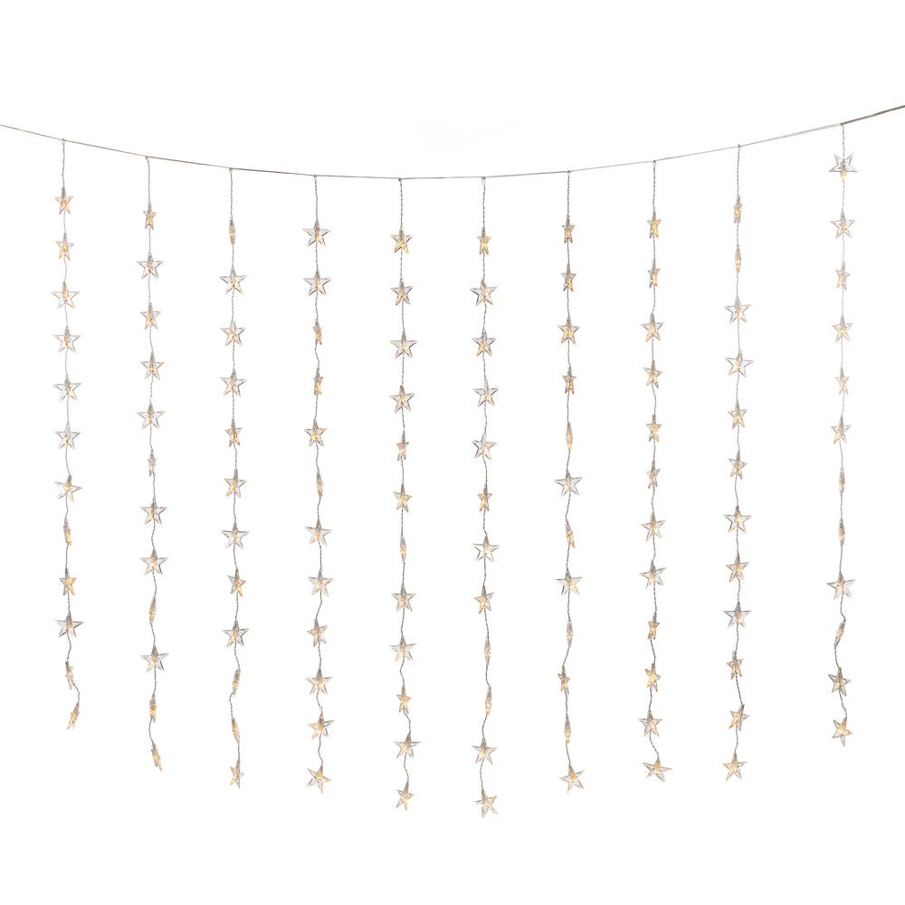 LED Lichtervorh.  Sterne, 140x