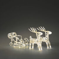 Acrylic reindeers+sledge, LED