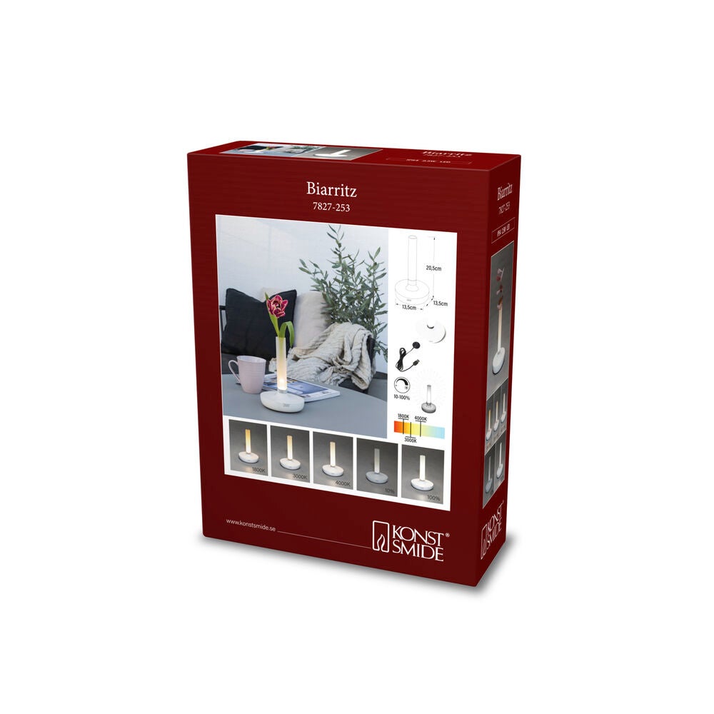 Biarritz USB-Tischvase weiss