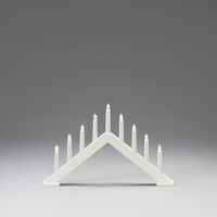 9 Bulb Candlestick White 