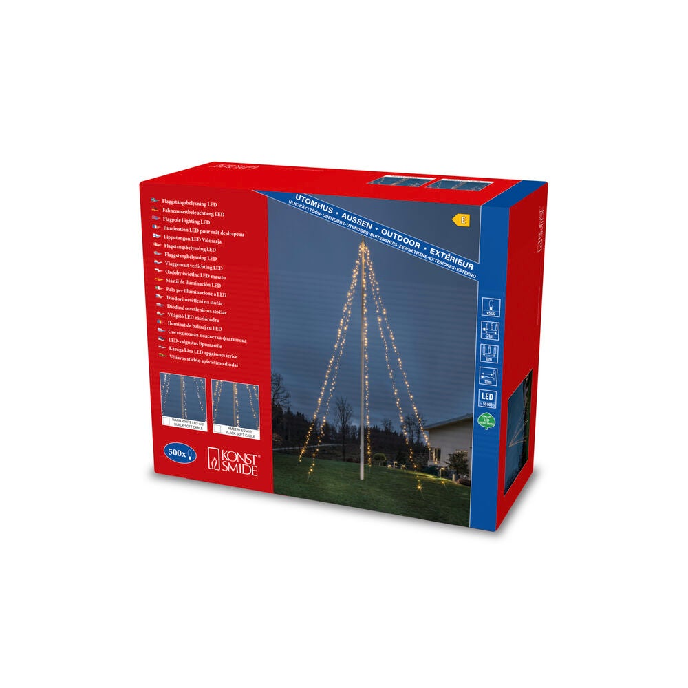 Flag Pole Light Set 500L wwh