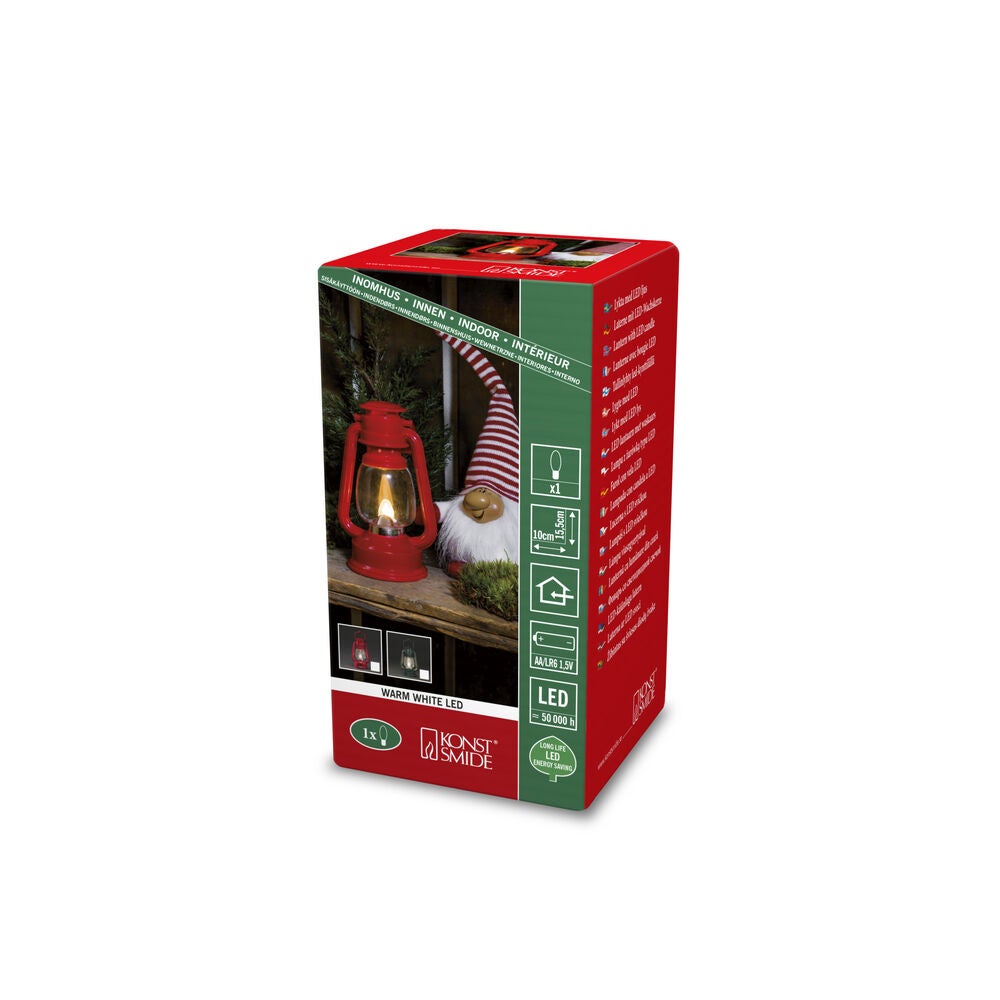 LED Sturmlaterne gruen, 1 warm
