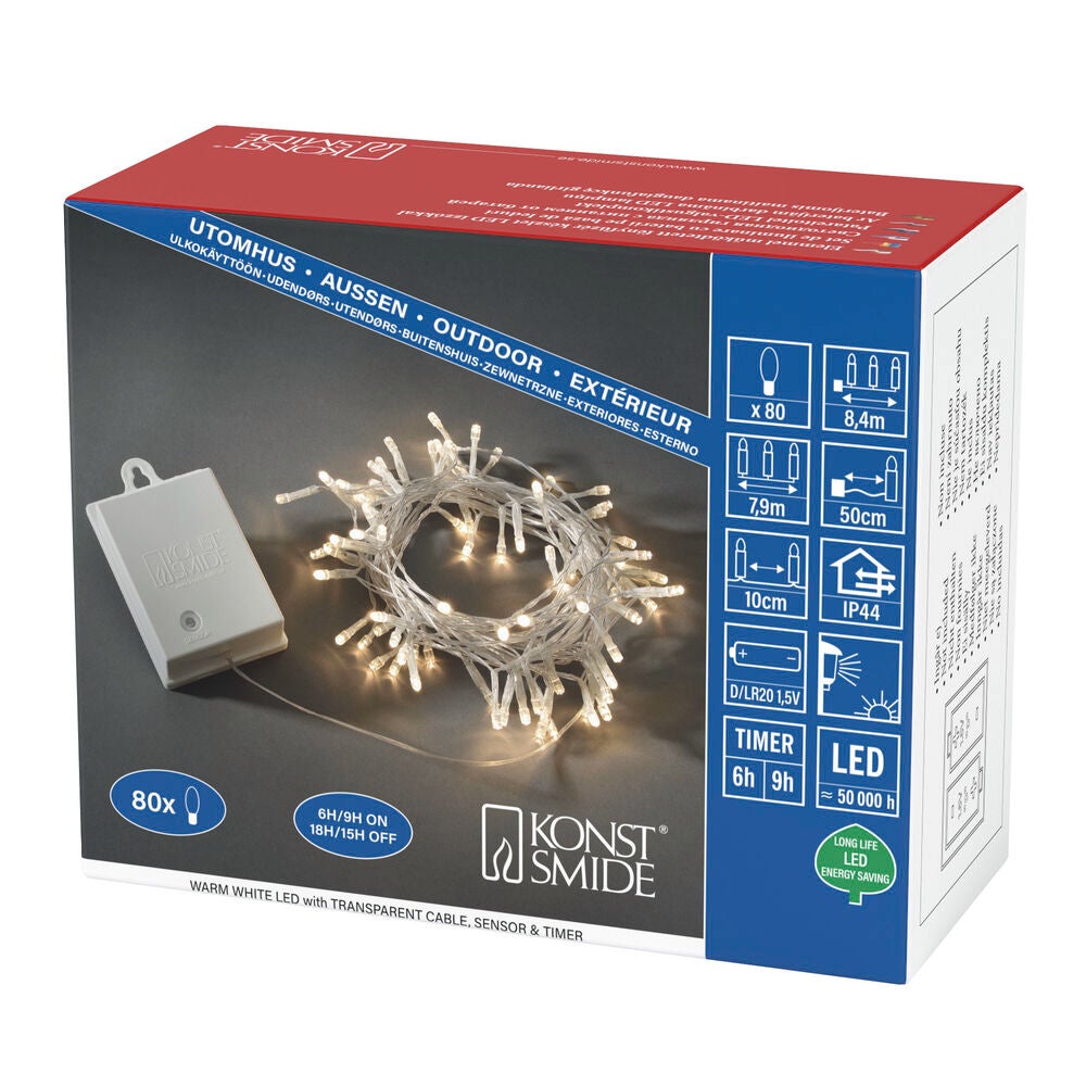 Slinga 80 varmvita LED