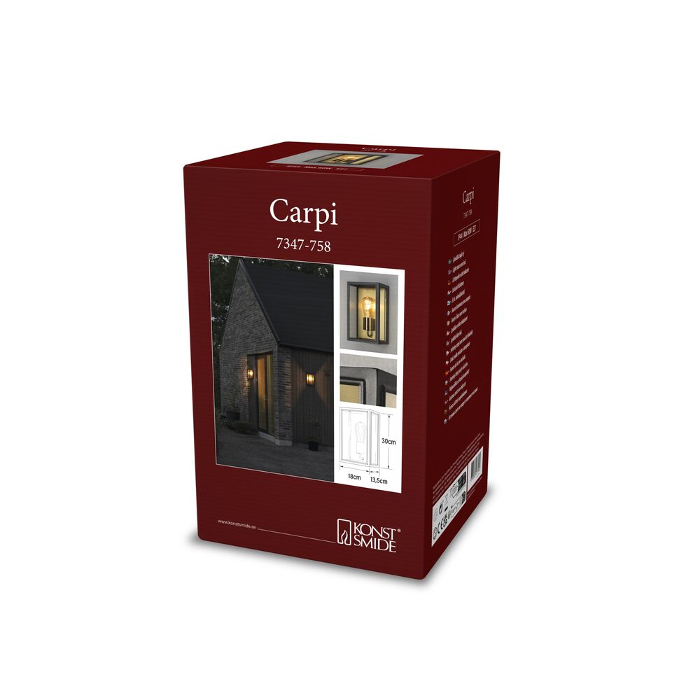 Carpi vägg E27sv/förmässingad