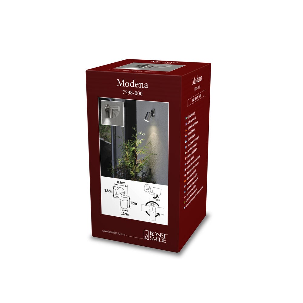 Modena vägglykta GU10