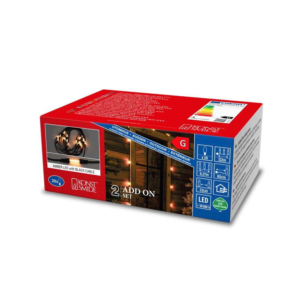 Tilläggsslinga 20 amber LED