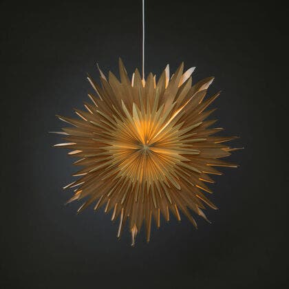 Paper star hanging 80cm greige