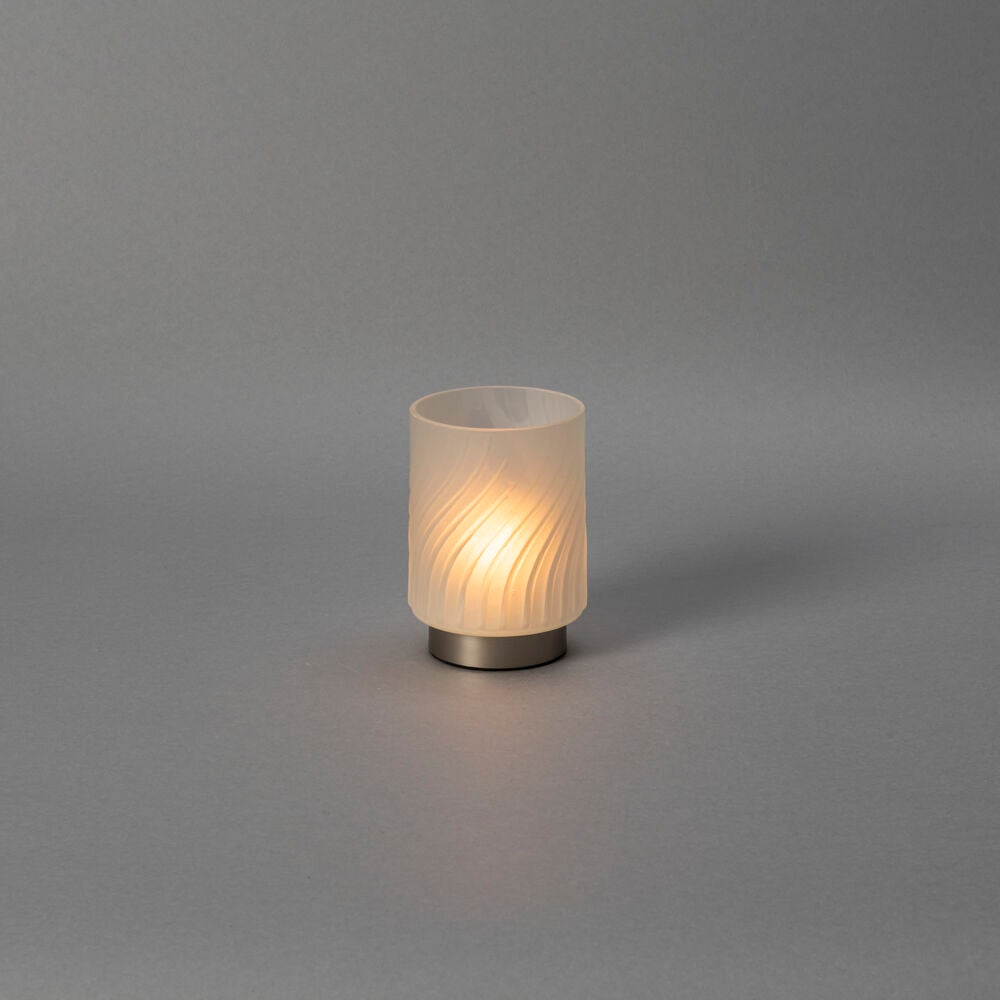 Ljuslykta glas laddbar LED 