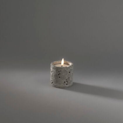 B/O cement candle light LED