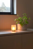 Ljuslykta glas laddbar LED 