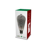 Spareb. s-LED E27 ST64 smoke