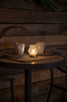 Rechargeable Glass Candle. LED