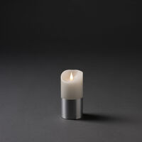 Vaxljus med silverfolie 15,5cm