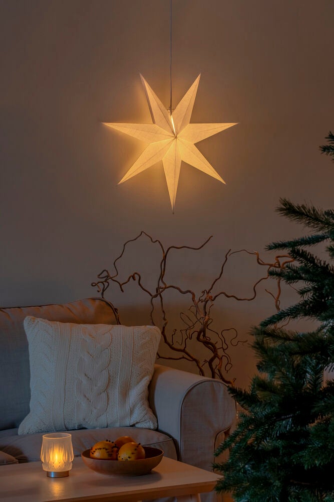 Pappersstjärna vit 60cm